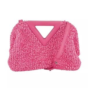 Bottega Veneta Point Triangle Boucle Raffia Handbag